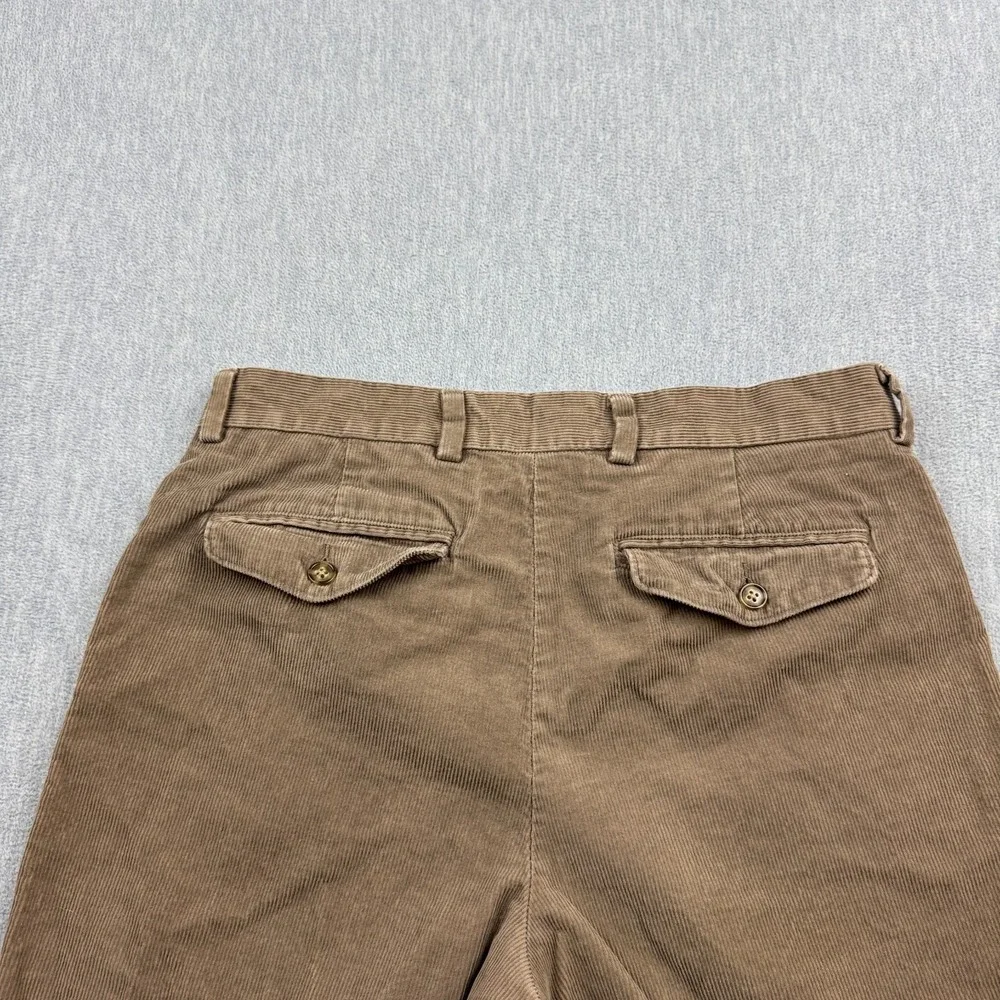 L.L. Bean‎ Corduroy Pants Mens 33x29 Brown Tan Comfort Waist Stretch Classic Fit